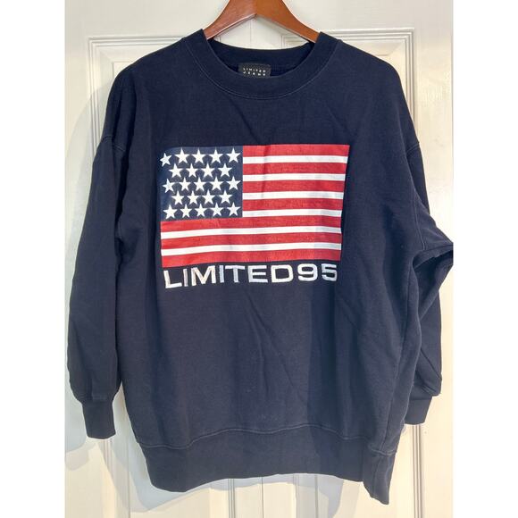 Vintage LIMITED Flag Sweatshirt - Picture 1 of 5
